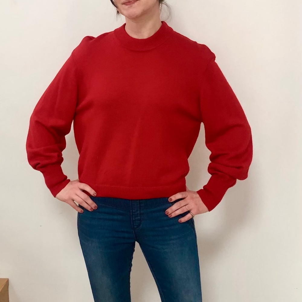 Aritzia Red 100% Wool Sweater